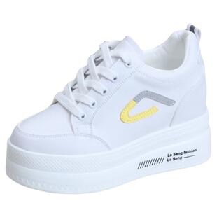 鞋子女2024年春秋季小白鞋女厚底内增高10CM百搭运动鞋休闲板鞋女