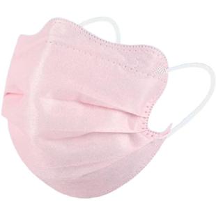 显脸小莫兰迪V型口罩一次性三层波浪口罩防护日式版透气简约ins