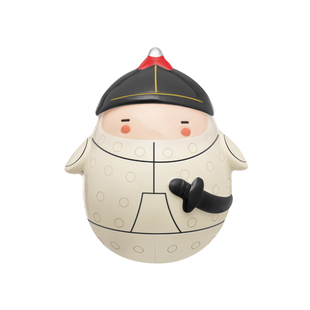 三尺鲤国潮文具 八旗娃娃不倒翁博物文创可爱卡通桌面摆件精致高档国风伴手礼新春装饰新年礼物送男生纪念品