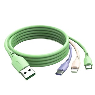 适用于苹果type-c三合一快充数据线适用苹果vivo华为安卓闪充手机一拖三充电器线三头多功能车载tpyec