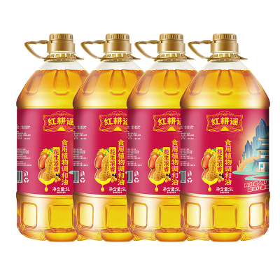 红耕谣5LX4桶花生浓香食用油正品