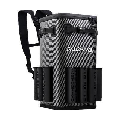 钓哈哈多功能渔具包碳纹钓鱼桶收纳盒大容量多功能可背可提活鱼桶