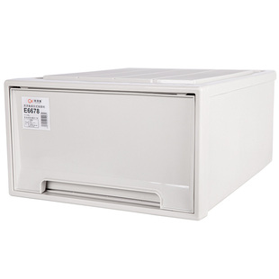 新款厚塑料收纳箱不透明实色抽屉式特大号衣物学生书本储物箱家用