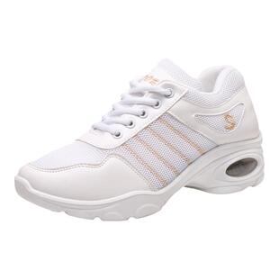 百仑氏杨丽萍广场舞鞋白色网面运动舞鞋鬼步舞镂空舞鞋女软底跳舞