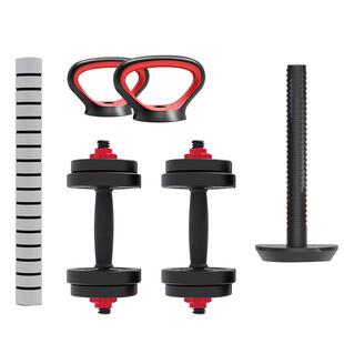 李宁哑铃杠铃男士健身家用器材女士提壶铃可调节拆卸重量套装组合