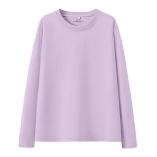 班尼路纯棉圆领长袖打底衫女秋冬新款亲肤通勤内搭简约百搭上衣Q