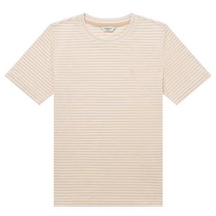 Hazzys哈吉斯细条纹圆领T恤女夏季时尚潮流体恤休闲短袖上衣女装