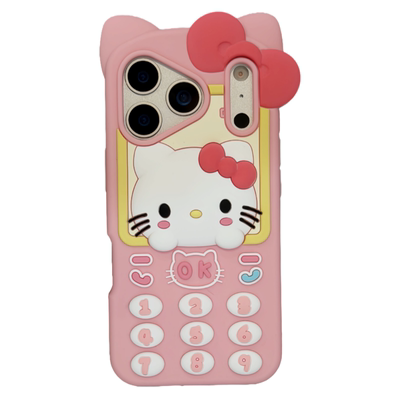 @BOBBY PLANET原创柔软复古大哥大日系kitty凯蒂猫猫少女心甜美适用iPhone17Promax手机壳苹果1543防摔礼物16