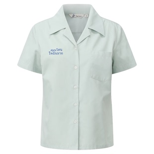 东京岁时记jk学院风西装领泰式短袖衬衫女夏小个子薄荷绿制服上衣