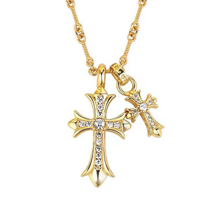 18K金HERATS黄金CH笑脸Eyefunny字母闪电骨头星星十字架项链吊坠