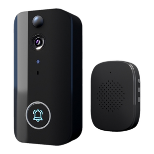 智能可视对讲门铃家用防盗入户电子猫眼夜视高清监控摄像头免打孔手机远程无线查看防撬录像监控器叮咚免插电