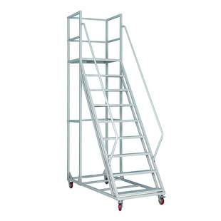 登高梯移动平台梯仓库登高车专用梯子超市上货取货理货带轮平台梯