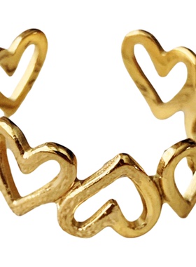 小马钱币钛钢戒指气质轻奢复古设计感国风百搭不掉色食指叠戴指环