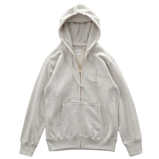 460G秋冬休闲加绒卫衣男日系复古连帽开衫外套拉链开襟运动帽衫男