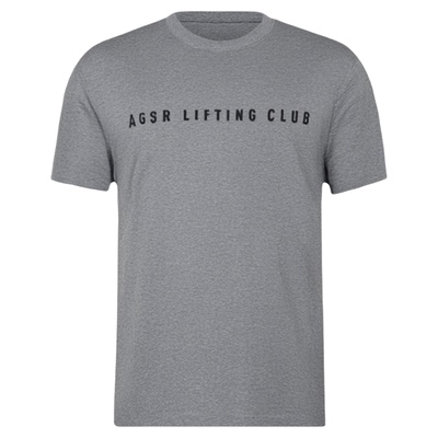 AFTERGLOW春夏收袖口竹节纹印花TEE 健身运动修身微落肩花纱短袖