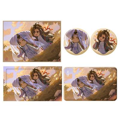 南漫社正版 魔道祖师动画周边禅意灵泽系列 魏无羡蓝忘机徽章相卡