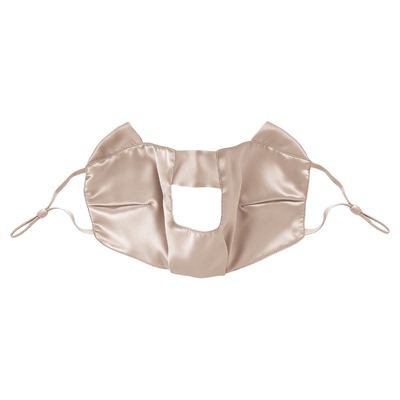 100%双面桑蚕丝儿童口罩透气不闷可喝水亲肤遮阳可调耳带多色可选