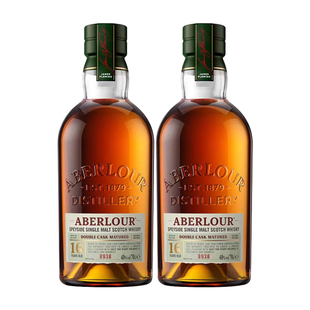 亚伯乐16年双桶陈酿单一麦芽苏格兰威士忌700mL保乐力加出品 双支