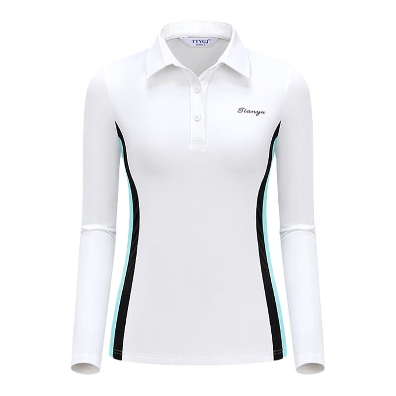 高尔夫女士长袖T恤polo衫韩版防走光短裤裙子套装golf显瘦球服装