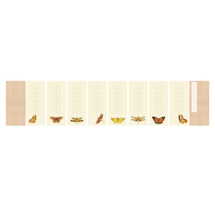 蝶舞墨间册页书法作品纸小学生专用纸田字格折页书法纸硬笔练字本