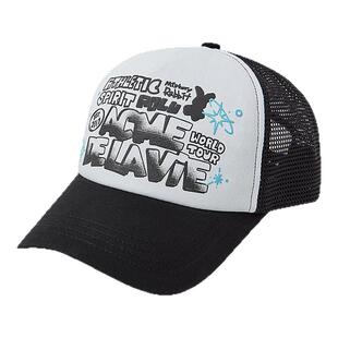 ADLV韩国潮牌2025春夏季新款潮流帽子情侣款遮阳拼色字母棒球帽