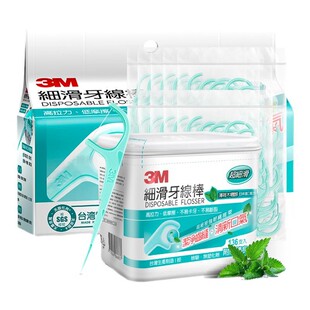 3M中国台湾超细滑薄荷味道成人牙线棒家庭装装牙齿护理636支