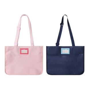 晨光 简约横版学生补习袋 手提式侧网兜多功能收纳学习文具袋子拉链封口男女生通用牛津布材质小号小学生文具