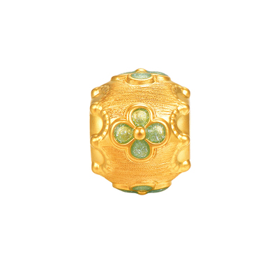 明牌珠宝黄金花蜜珠手串