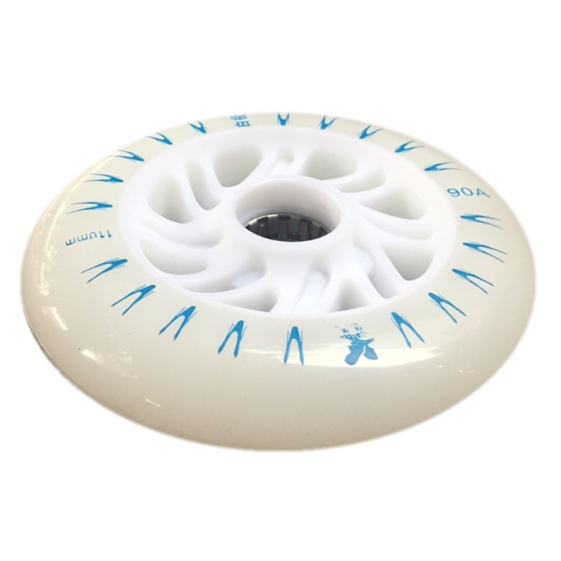 大本速滑鞋轮彩色LED轮110mm专业竞速溜冰鞋闪光轮极光夜光轮子