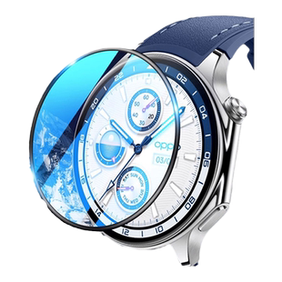 欧炫适用OPPOWatchX2手表膜OPPOWatchX保护膜OPPOWatch4pro新款贴watch3/2/1智能表盘隐形全包曲面全覆盖陶瓷