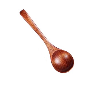 木质小圆勺宝宝汤勺实木饭勺粥勺成人木勺调料勺果酱勺赠品勺15CM