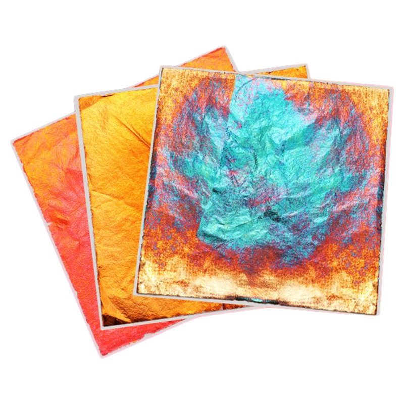 小红书非遗烧箔幻彩箔金箔纸片DIY花纹工艺品装饰绘画漆画金箔