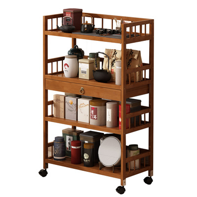 落地移动小推车多层收纳置物架子