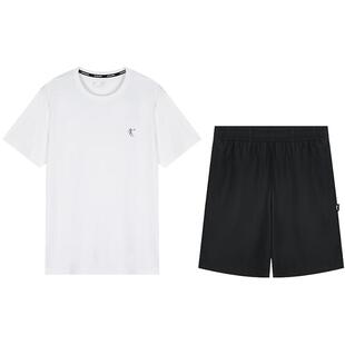 乔丹运动套装男夏款跑步短袖短裤透气运动服fight休闲夏装两件套
