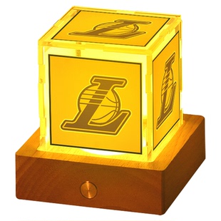 湖人周边篮球生日礼物小夜灯勇士快船太阳凯尔特人床头摆件纪念品