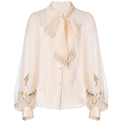 商场同款衬衫MaxRieny绣花复古