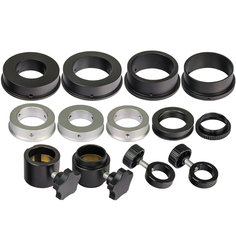 SZM体视显微镜转接环配件调焦托架76MM转50MM/40MM单筒镜头工业相机CS转接口金属限位环固定位环
