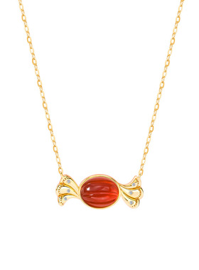 糖果项链女锁骨链纯银