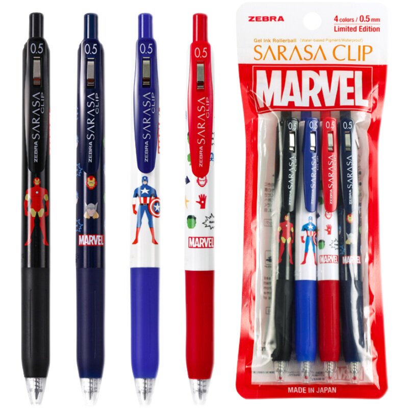 日本BEZRA斑马漫威限定款中性笔marve联名限量版JJ15复仇者套装