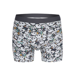 特大码男士内裤大码防磨腿棉可爱猛男动漫卡通四角运动长腿300斤