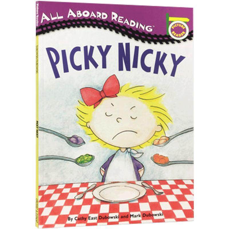 送音频英文原版Picky Nicky挑食的尼吉 汪培珽1阶段书单I can read All Aboard Reading 儿童启蒙好习惯养成童书