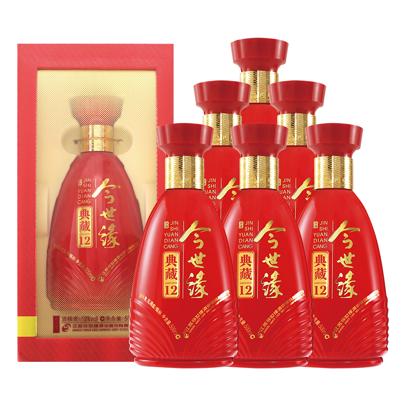 今世缘典藏12白酒52度整箱6瓶