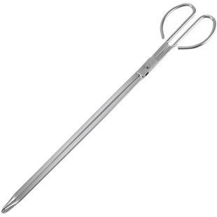 不锈钢火钳夹碳夹子捡垃圾钳家用老式加长厨房煤球烤钳大小号厕所