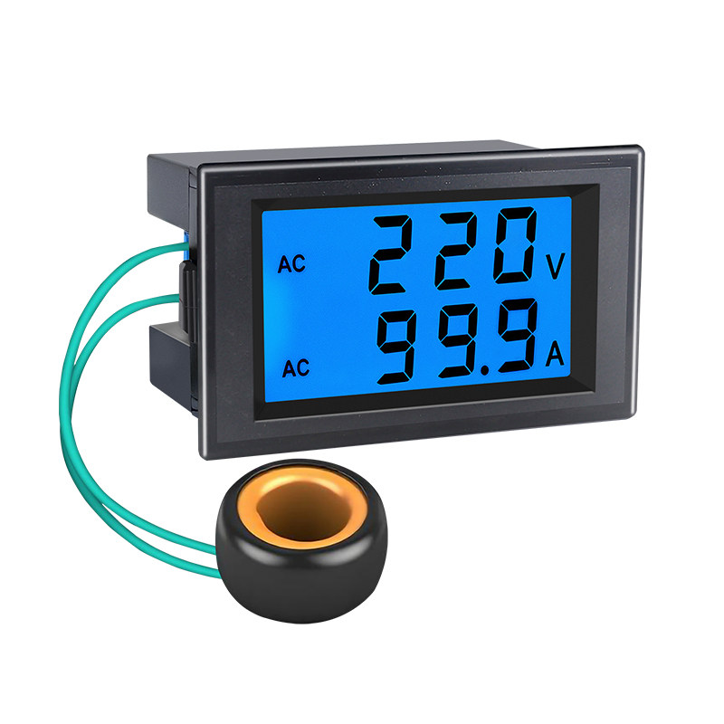 交流数显电压表电流表220v三相380v100a双显表头D85-2042A互感器