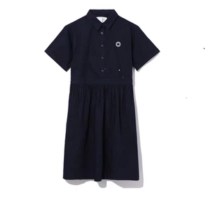 : CHOCOOLATE女装连衣裙2025夏季新品甜美短袖腰带字母徽章2565