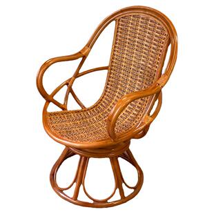 真藤编织家用单人休闲藤椅天然藤老人高靠背椅阳台椅子茶几三件套