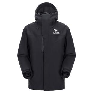 骆驼王者凯甲Icon远山蓝鹅绒内胆冲锋衣男三合一户外防水女款外套