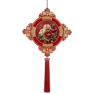 中国结挂件客厅墙上装饰品高档沙发背景墙装饰画适合大白墙的挂画