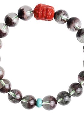 心斋堂绿幽灵财神聚宝盘手链