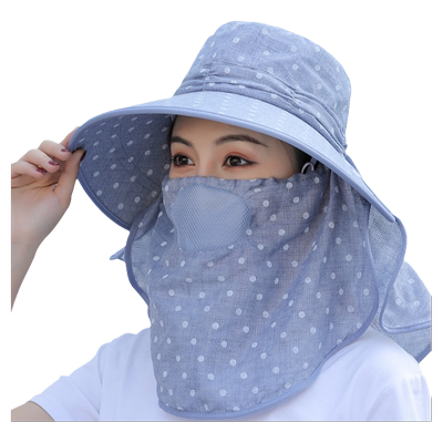 帽子夏季遮脸面罩全脸防晒紫外线